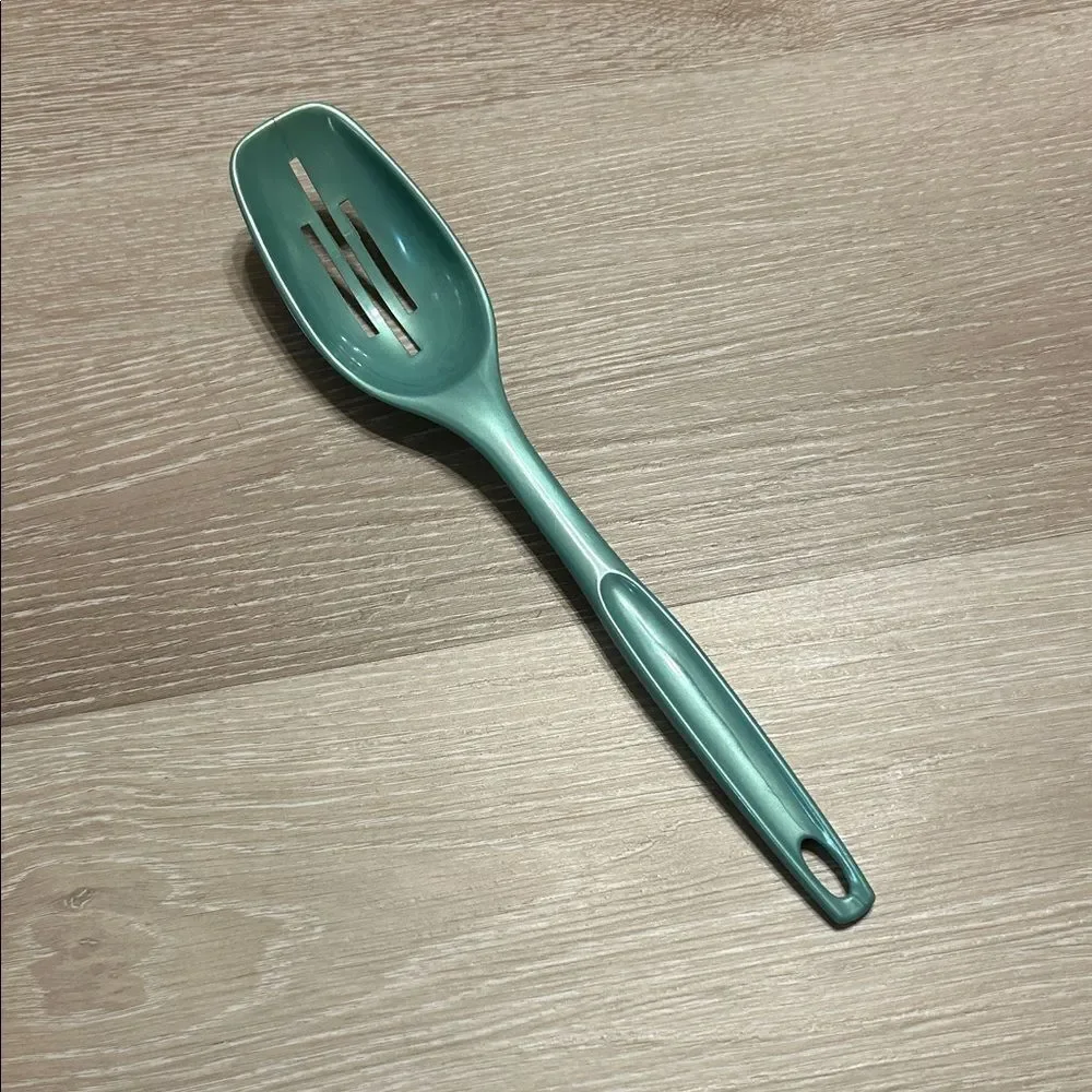 Foley Vintage Metallic Teal Slotted Kitchen Spoon